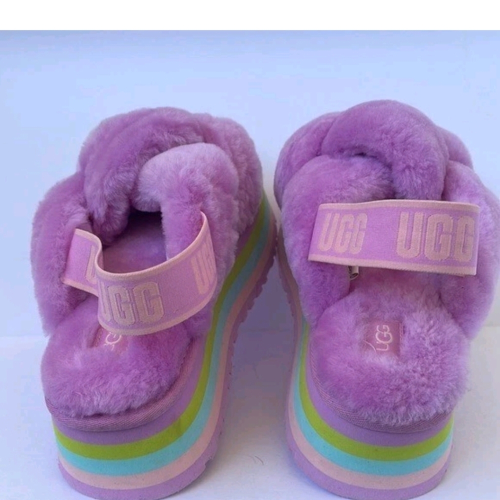 UGG Disco Knot Genuine Shearling Slide,  Wildflower US SZ 10 - Picture 5 of 9